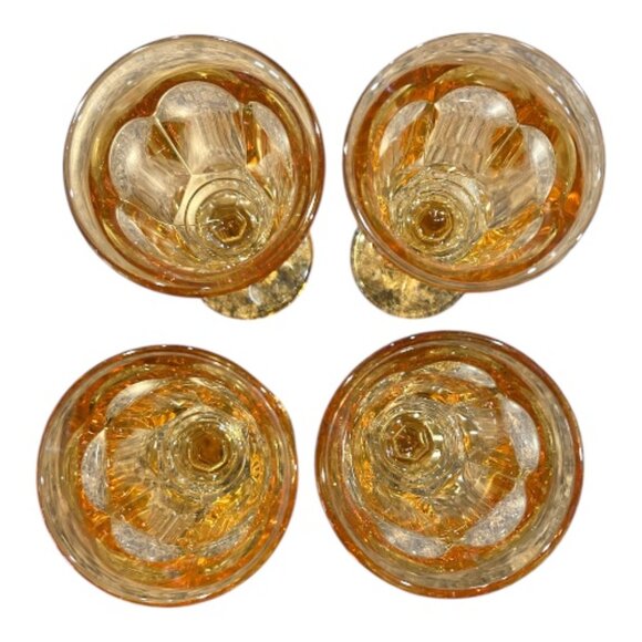 Old Williamsburg Yellow Water Goblet - Four Goblets - Picture 4 of 5